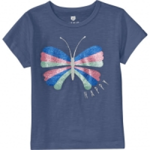 Karstadt  Basefield T-Shirt, Glitzer, Schmetterling, für Mädchen