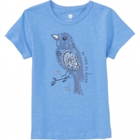 Karstadt  Basefield T-Shirt, Vogelprint, Slogan, für Mädchen