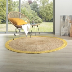 Jute-Teppich Gelb