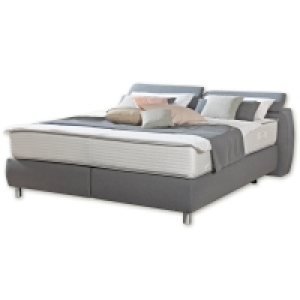 Boxspringbett - grau - H2/H3 - 180x200 cm