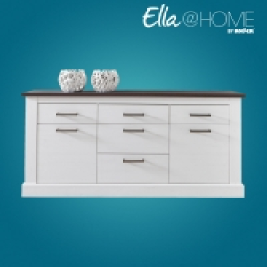 Ella@HOME Sideboard - Pinie weiß - Wenge - 186 cm breit