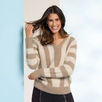 NKD  Damen-Pullover mit breiten Streifen