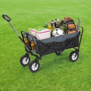 Netto  EASYmaxx Bollerwagen faltbar schwarz/grau