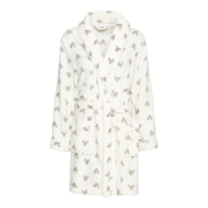Damen-Bademantel mit Herzmuster, mit Gürtel 12.99 €