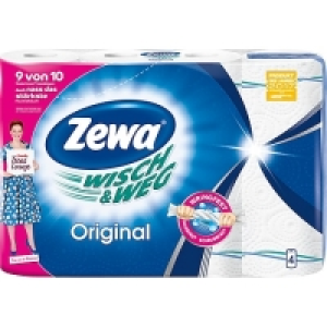 Zewa Wisch und Weg Küchenrollen Original, 1 x 4 Rollen (4 x 45 Blatt) 1.91 €