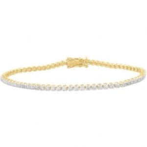 Karstadt  Vandenberg Damen Tennis Armband, 585er Gelbgold mit 84 Diamanten