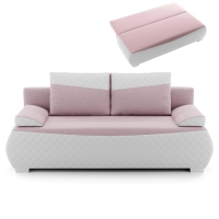 Roller  Schlafsofa - rosa-weiß - inklusive Kissen