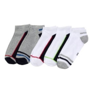 Herren-Sneaker-Socken mit Kontrast-Streifen, 5er-Pack 4.99 €