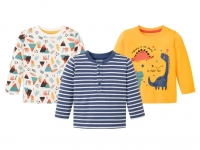 LUPILU® Baby Langarmshirt Jungen, mit Schulterknöpfung