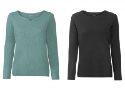 ESMARA® Langarmshirt Damen, mit Flammgarnoptik