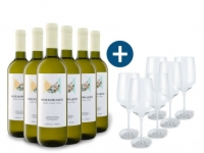 Lidl  6 x 0,75-l-Flasche Weinpaket Moschofilero Peloponnese PGE trocken, Wei