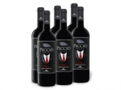 6 x 0,75-l-Flasche Weinpaket Picciò Syrah Terre Siciliane IGT trocken,