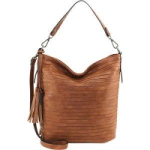 Tamaris Schultertasche Carina, Kunstleder, Anhänger, uni, für Damen