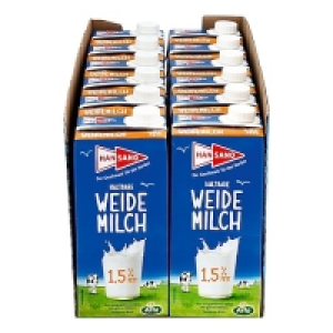 Hansano haltbare Weidemilch 1,5% 1 Liter, 12er Pack 10.48 €