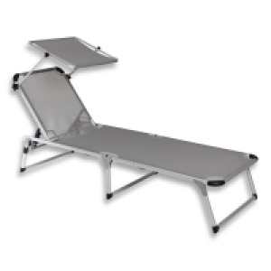 Gardiola Gartenliege - grau - mit Sonnenschutz 49.00 €