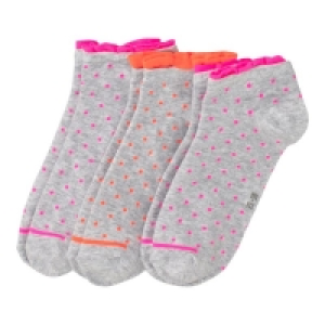 Damen-Sneaker-Socken mit Punkte-Muster, 3er-Pack 2.39 €