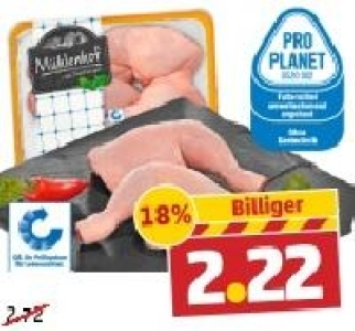 MÜHLENHOF Frische Hähnchen-Schenkel 2.22 €