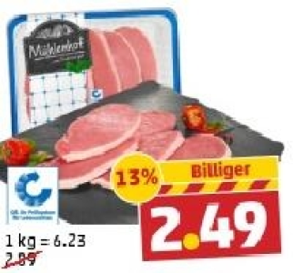 MÜHLENHOF Frische Schweine-Minutensteaks 2.49 €