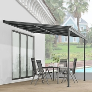 Juskys Terrassendach Borneo 3x3 m Aluminium mit Doppelstegplatten Terr 699.99 €