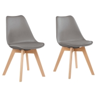 Aldi Süd  LIVING STYLE Design-Stühle, 2 Stück, Grau