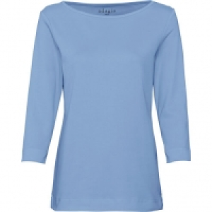 Adagio Shirt Anja, 3/4-Arm, U-Boot-Ausschnitt, uni, für Damen