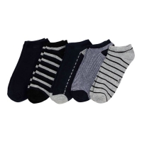 NKD  Herren-Sneaker-Socken mit verschiedenen Mustern, 5er-Pack