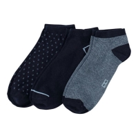 NKD  Herren-Sneaker-Socken mit kleinen Rauten, 3er-Pack