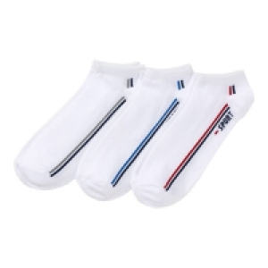 NKD  Herren-Sneaker-Socken mit Kontrast-Streifen, 3er-Pack