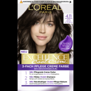 Rossmann Loréal Paris Excellence Cool Creme 4.11 Ultra kühles Mittelbraun