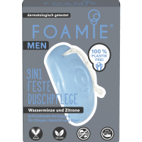 Rossmann Foamie MEN 3in1 Feste Duschpflege Wasserminze & Zitrone