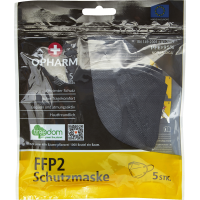 Rossmann Opharm FFP2 Schutzmaske schwarz 5-lagig