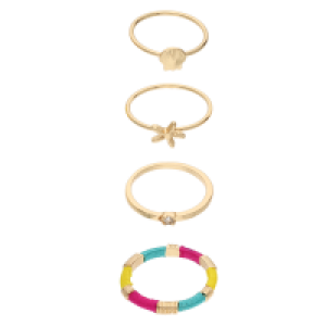Accessories Ringe-Set mit Muschel- und Seestern-Motiv Gr. S/M
