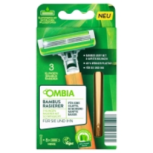 OMBIA 3-Klingen-Bambus-Rasierer