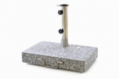 Vcm Sonnenschirmständer 25 kg Granit grau halb eckig 45 x 28 cm Balkon