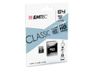 Emtec micro SD 64GB Class10 Classic 8.99 €