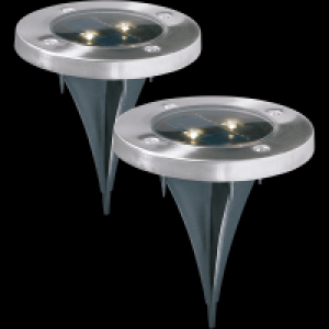 2er-Set Solar-Gartenleuchten 9.99 €
