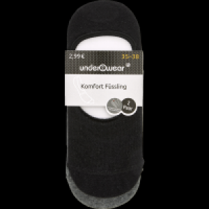 Under2wear Komfortfüßling DP classic Gr. 43/46 grau/schwarz