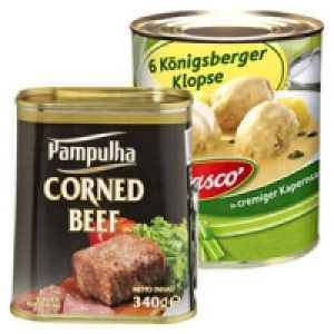 Pampulha Corned Beef oder Erasco K&ouml;nigsberger Klopse