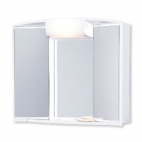 Roller  Spiegelschrank - weiß - mit Beleuchtung - 59 cm breit