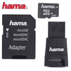 Highspeed-microSDHC-Karte 8 GB mit USB-Adapter