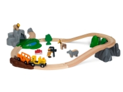 BRIO 33960 »Großes BRIO Bahn Safari Set«, 26-teilig, mit Dampfzug, ab