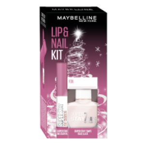 Rossmann Maybelline New York X-Mas Set Super Stay Ink Crayon Nr. 30 + Super Stay 7 Days Nr. 286 Nag