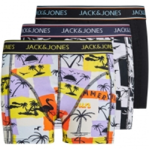 Jack & Jones Boxershorts, 3er-Pack, Palmeprint, für Jungen