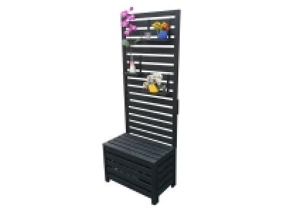 Promadino Sichtschutz mit Pflanzkasten, Spalier inkl. Haken und Regalb