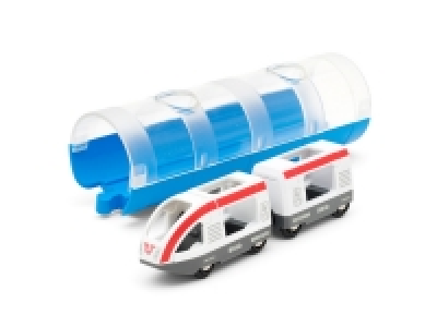 BRIO 33891 »Tunnel Box Reisezug«, 3-teilig, durchsichtiger Tunnel, ab