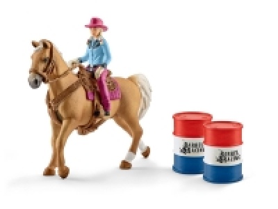Schleich Farm World 41417 »Barrel racing mit Cowgirl«, mit Zubehör, ab