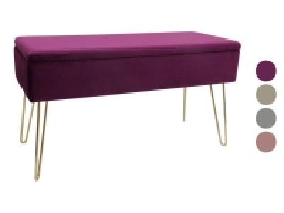 ECHTWERK Sitzhocker Scarlett, mit bequemer Sitzfläche aus Samtstoff 59.99 €
