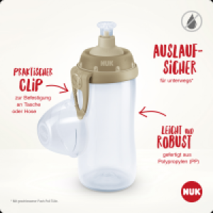 Nuk Junior Cup mit Push-Pull Tülle und Chamäleon Effekt 300 ml, Blau