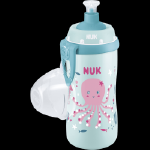 Nuk Junior Cup mit Push-Pull Tülle und Chamäleon Effekt 300 ml, Rosa/Hellr