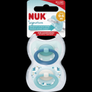 Nuk Beruhigungssauger Signature Hellblau/Mint 0-6 Monate